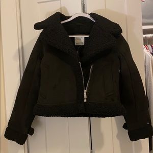 Abercrombie & Fitch Shearling Aviator Jacket